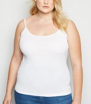 New Look Curves White Longline Strappy Cami